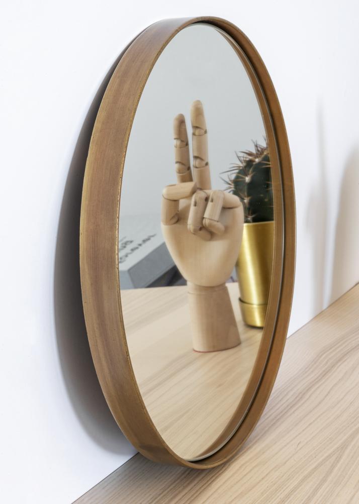 House Doctor Spiegel House Doctor Reflektion Antik Messing 30 cm Ø