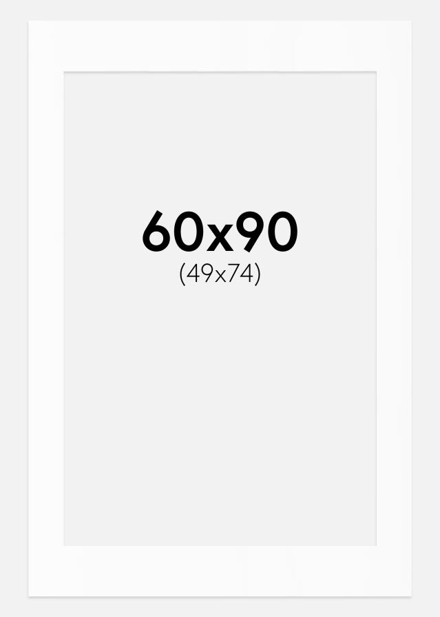 Artlink Passepartout Weiß Standard (weißer Kern) 60x90 cm (49x74)