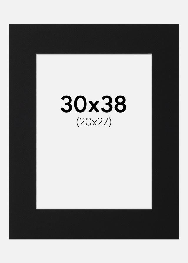 Artlink Passepartout Schwarz Standard (weißer Kern) 30x38 cm (20x27)