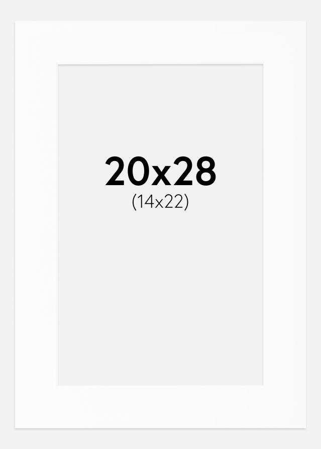 Artlink Passepartout Weiß Standard (weißer Kern) 20x28 cm (14x22)