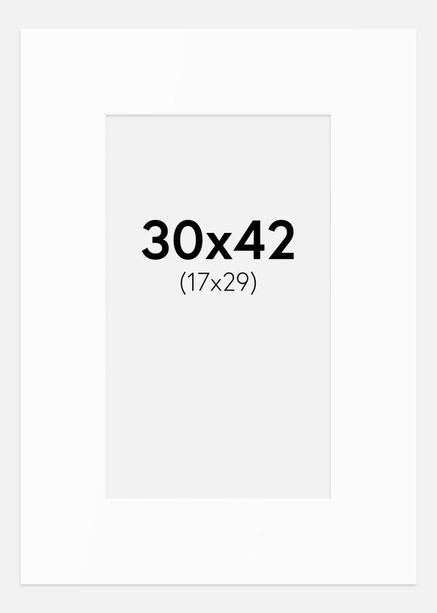 Artlink Passepartout Weiß Standard (weißer Kern) 30x42 cm (17x29)