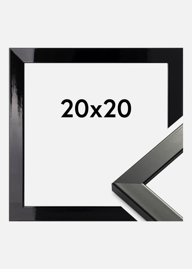 Galleri 1 Rahmen Uppsala Schwarz Hochglänzend 20x20 cm