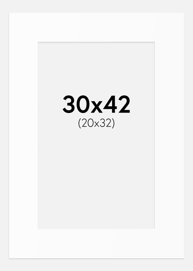 Artlink Passepartout Weiß Standard (weißer Kern) 30x42 cm (20x32)