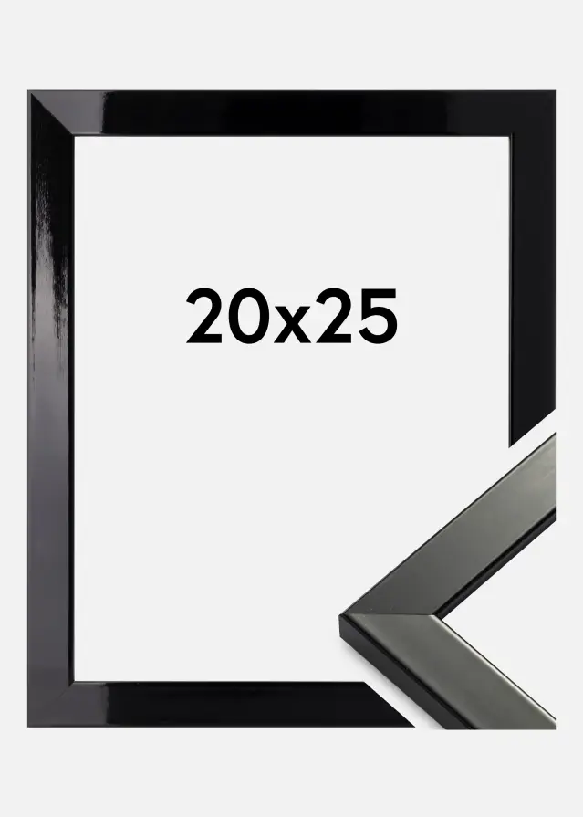 Galleri 1 Rahmen Uppsala Schwarz Hochglänzend 20x25 cm