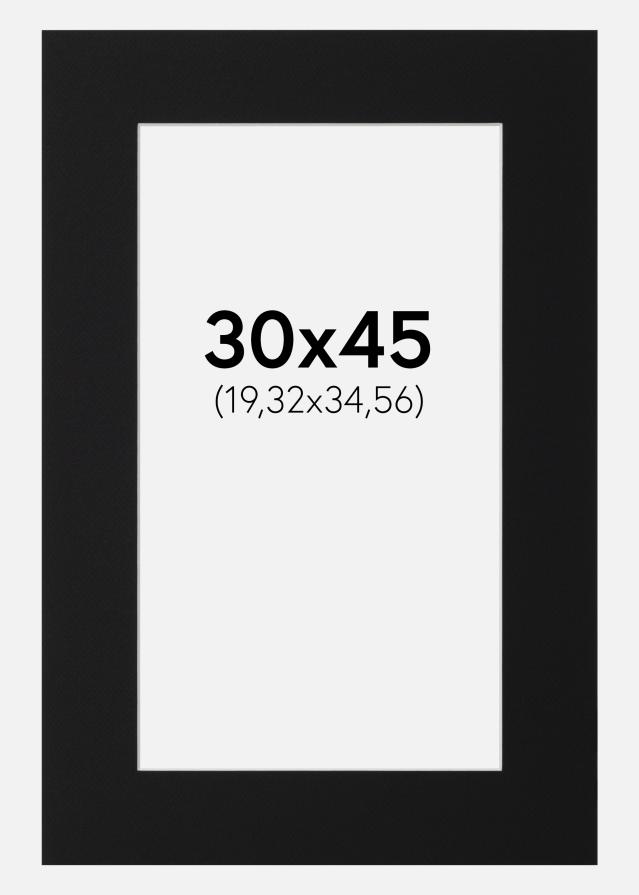 Artlink Passepartout Schwarz Standard (weißer Kern) 30x45 cm (19,32x34,56)