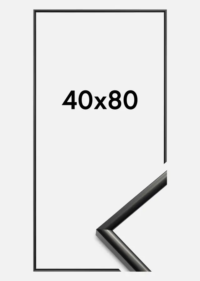 BGA Rahmen New Lifestyle Acrylglas Schwarz 40x80 cm