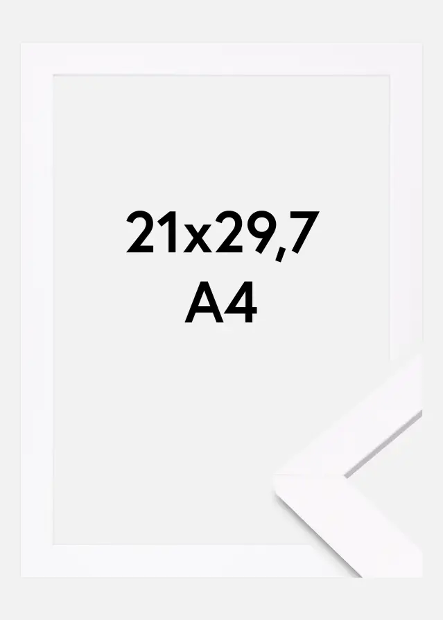 BGA Rahmen Deco Acrylglas Weiß 21x29.7 cm (A4)