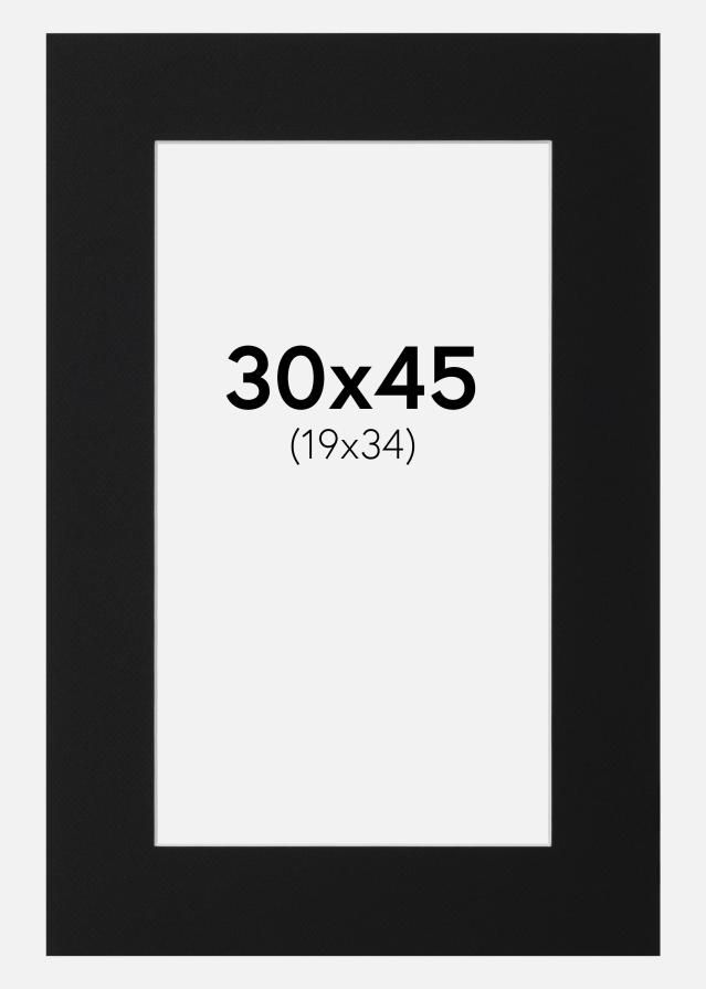 Artlink Passepartout Schwarz Standard (weißer Kern) 30x45 cm (19x34)