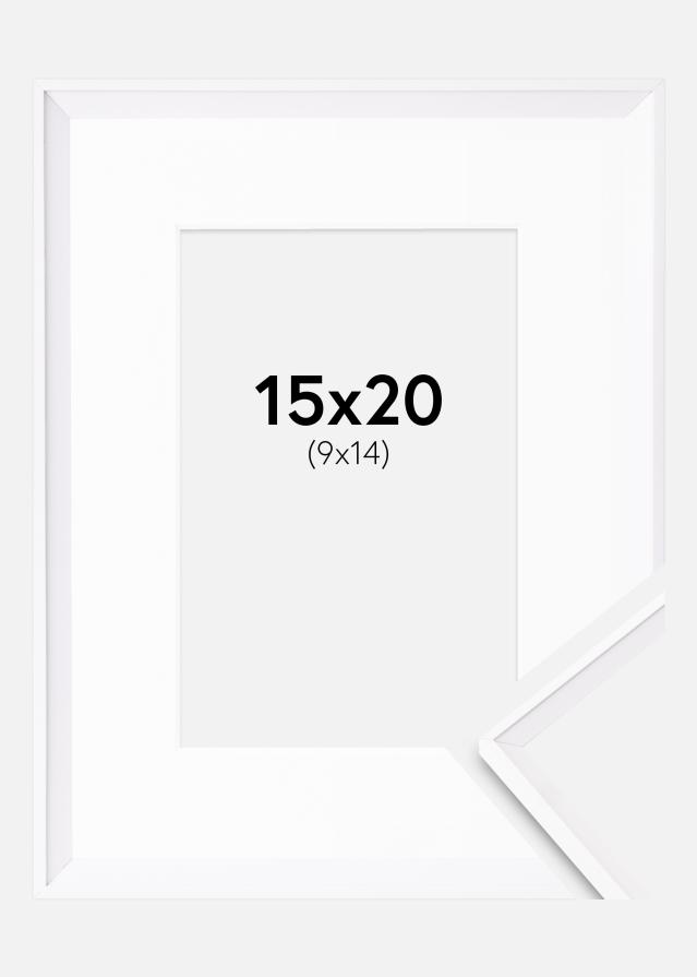 Ram med passepartou Rahmen Desire Weiß 15x20 cm - Passepartout Weiß 10x15 cm