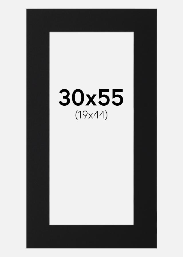 Artlink Passepartout Schwarz Standard (weißer Kern) 30x55 cm (19x44)