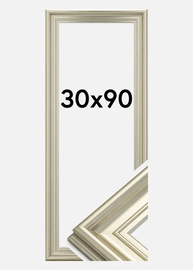 Ramverkstad Rahmen Mora Premium Silber 30x90 cm