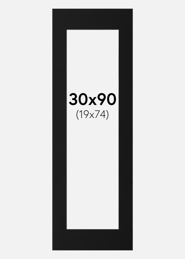 Artlink Passepartout Schwarz Standard (weißer Kern) 30x90 cm (19x74)