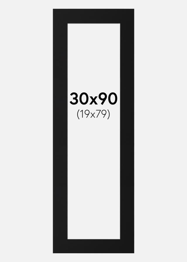 Artlink Passepartout Schwarz Standard (weißer Kern) 30x90 cm (19x79)
