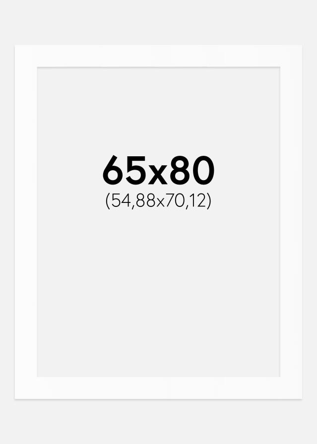 Artlink Passepartout Weiß Standard (weißer Kern) 65x80 cm (54,88x70,12)