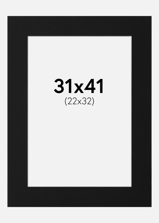 Artlink Passepartout Schwarz Standard (weißer Kern) 31x41 cm (22x32)