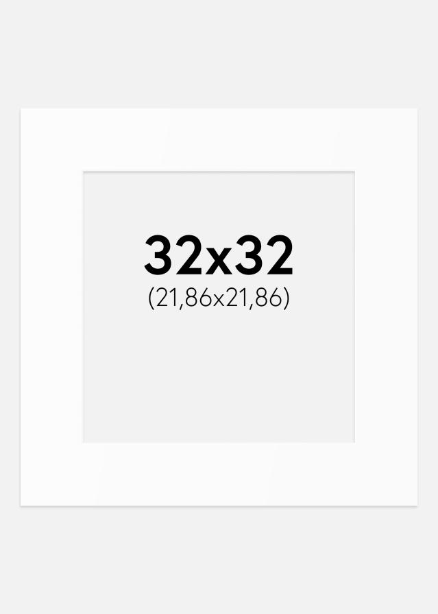 Artlink Passepartout Weiß Standard (weißer Kern) 32x32 cm (21,86x21,86)