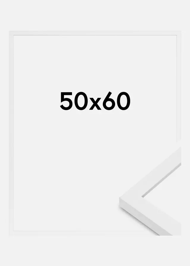 BGA Rahmen Modern Acrylglas Weiß 50x60 cm