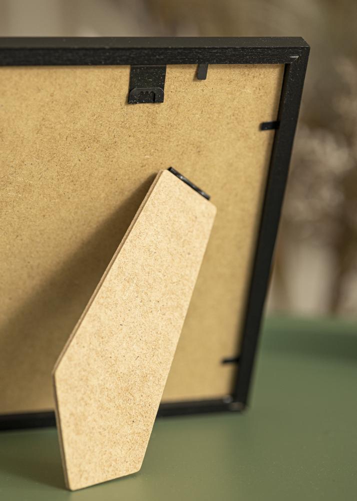 Ram med passepartou Rahmen Kaspar Schwarz 15x20 cm - Passepartout Weiß 11x15 cm