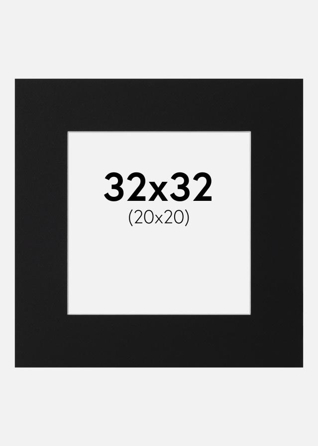 Artlink Passepartout Schwarz Standard (weißer Kern) 32x32 cm (20x20)