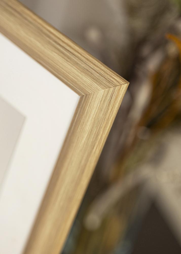 Ram med passepartou Rahmen Västkusten Eiche 15x20 cm - Passepartout Weiß 11x15 cm