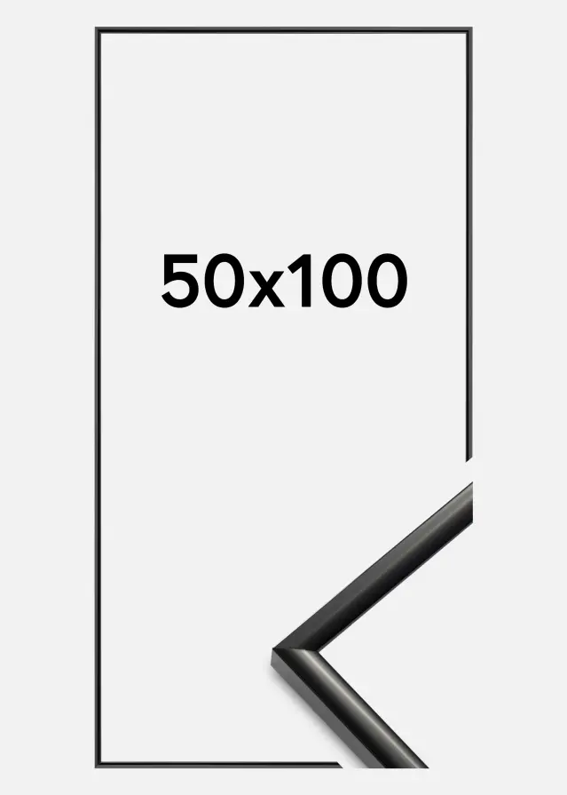 BGA Rahmen New Lifestyle Schwarz 50x100 cm