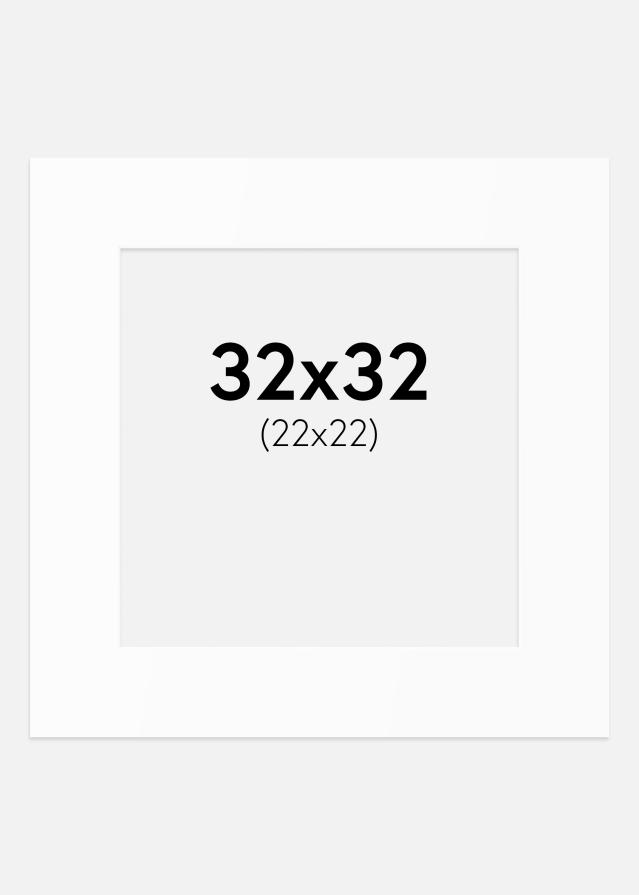 Artlink Passepartout Weiß Standard (weißer Kern) 32x32 cm (22x22)