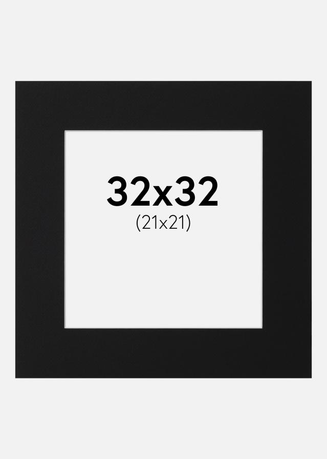 Artlink Passepartout Schwarz Standard (weißer Kern) 32x32 cm (21x21)