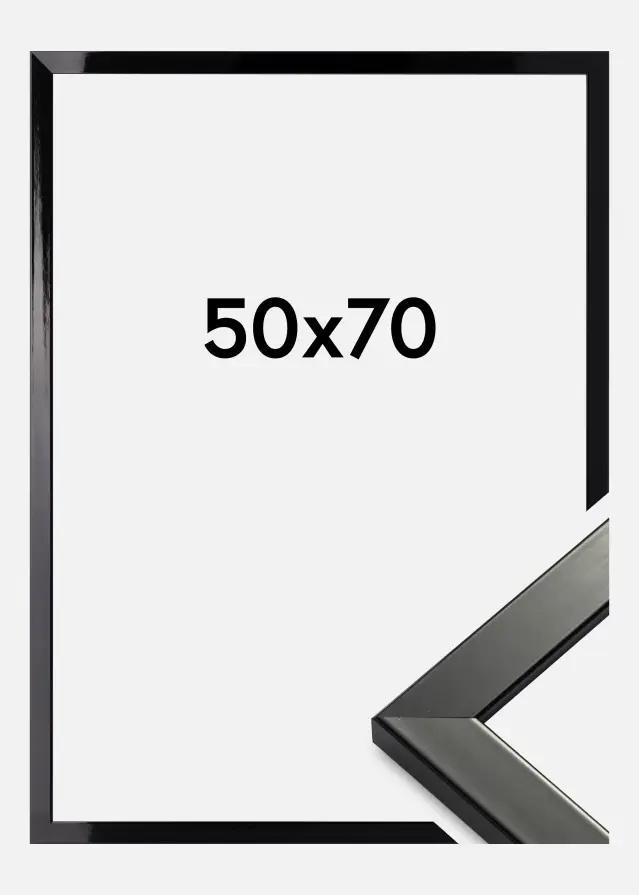 Galleri 1 Rahmen Uppsala Acrylglas Schwarz Hochglänzend 50x70 cm