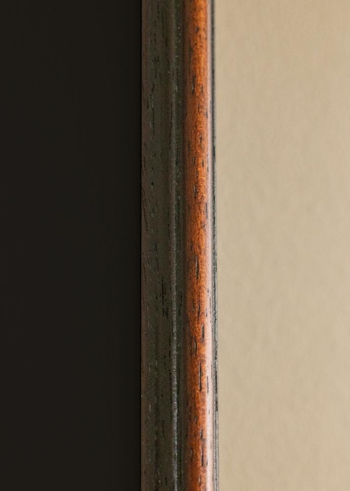 Ram med passepartou Rahmen Horndal Walnuss 50x60 cm - Passepartout Schwarz 14x18 inches