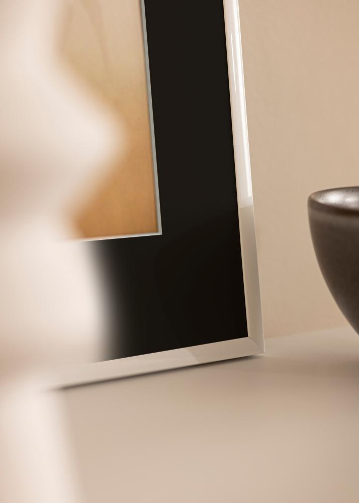 Ram med passepartou Rahmen New Lifestyle Weiß 70x100 cm - Passepartout Schwarz 24x36 inches