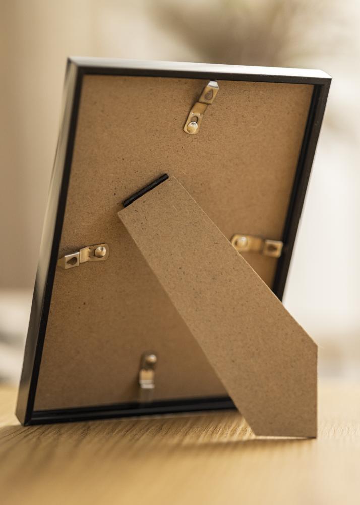 Ram med passepartou Rahmen Scandi Schwarz 13x18 cm - Passepartout Weiß 9x12 cm