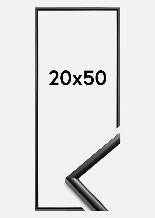 BGA Rahmen New Lifestyle Acrylglas Schwarz 20x50 cm
