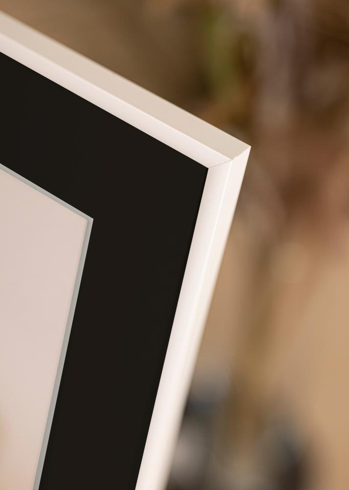 Ram med passepartou Rahmen New Lifestyle Weiß 70x100 cm - Passepartout Schwarz 24x36 inches
