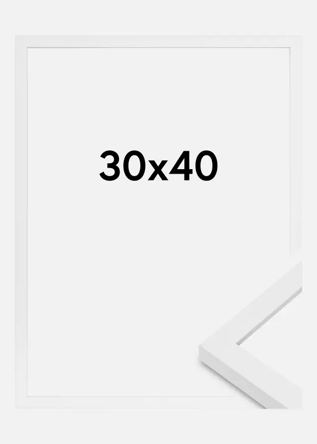 BGA Rahmen Modern Acrylglas Weiß 30x40 cm