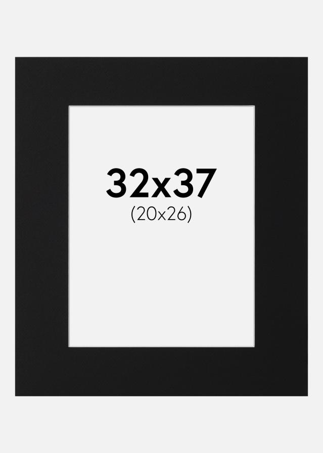 Artlink Passepartout Schwarz Standard (weißer Kern) 32x37 cm (20x26)