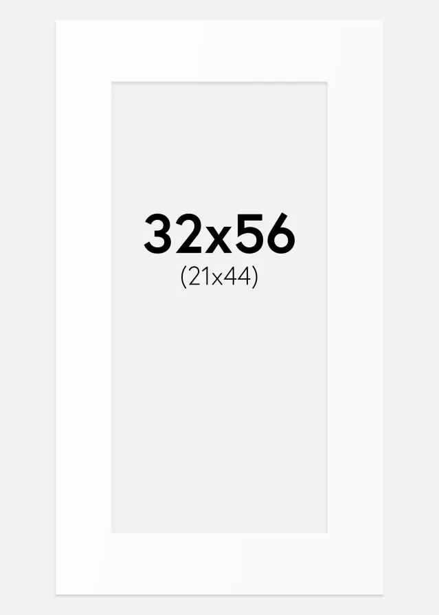 Artlink Passepartout Weiß Standard (weißer Kern) 32x56 cm (21x44)