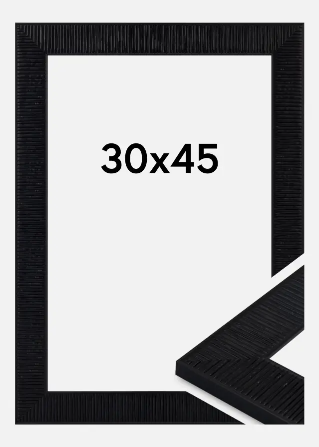 Jämtlands Ramfabrik Rahmen Lund Acrylglas Schwarz 30x45 cm