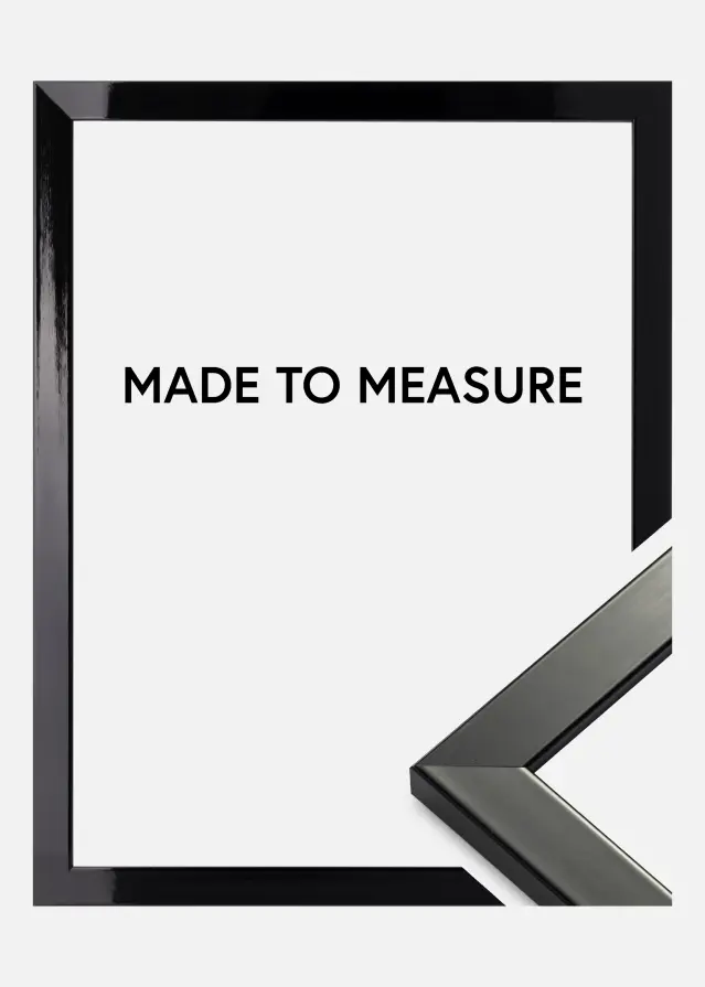 Ramverkstad Rahmen Uppsala Schwarz Hochglänzend - Größe nach Wunsch