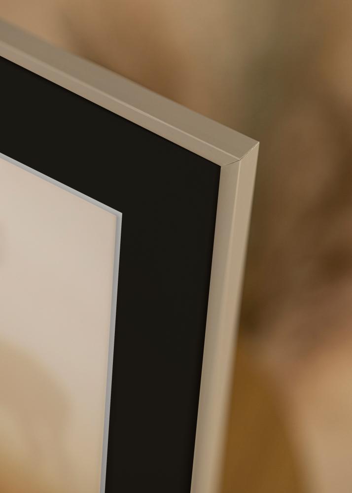 Ram med passepartou Rahmen New Lifestyle Earth Grey 70x100 cm - Passepartout Schwarz 24x36 inches