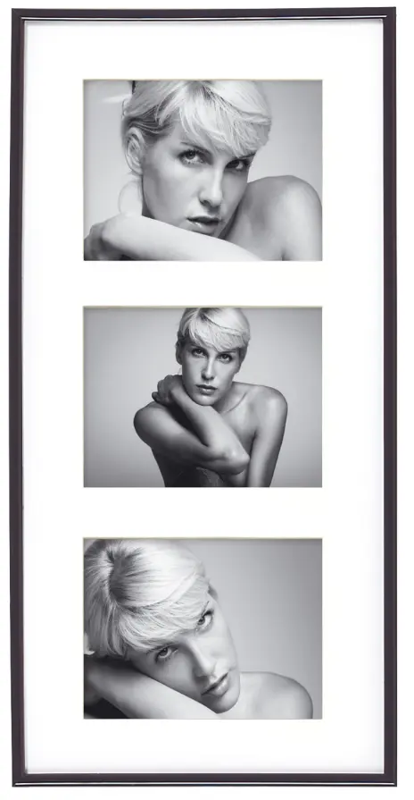 Walther Galeria Collage-Rahmen Acrylglas Schwarz - 3 Bilder (13x18 cm)