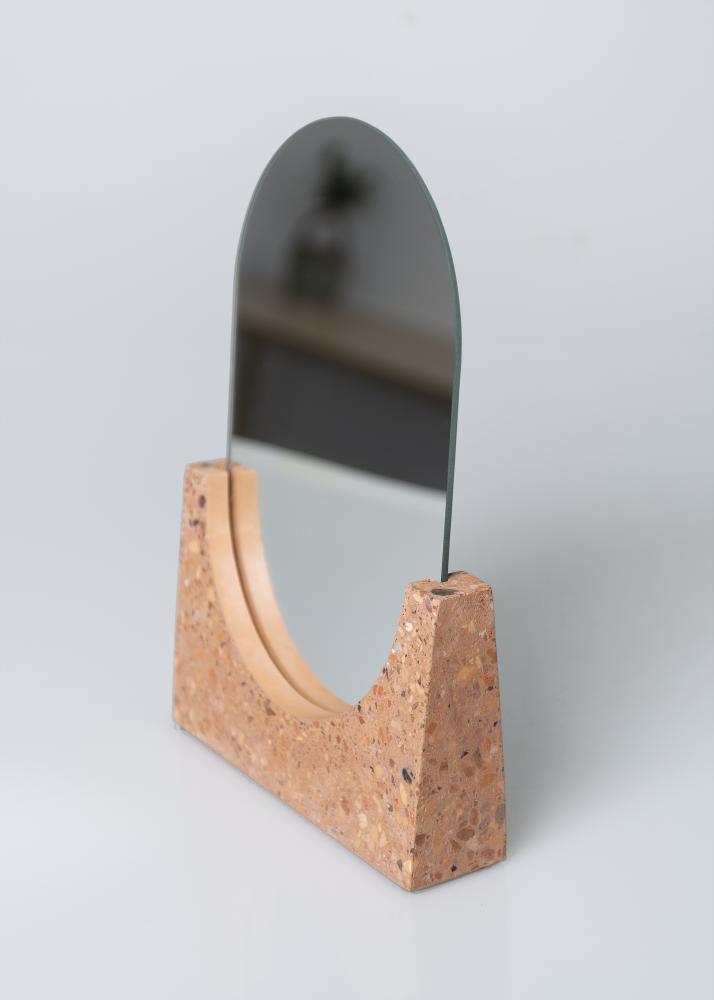 Hübsch Tischspiegel Terrazzo Rot