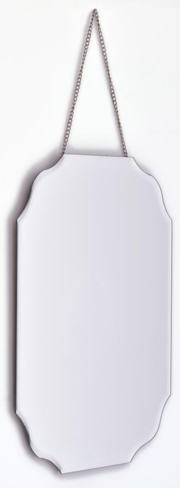 Innova Editions Spiegel Rectangular Vintage Bevelled Edge with Chain Hanger 30x40 cm