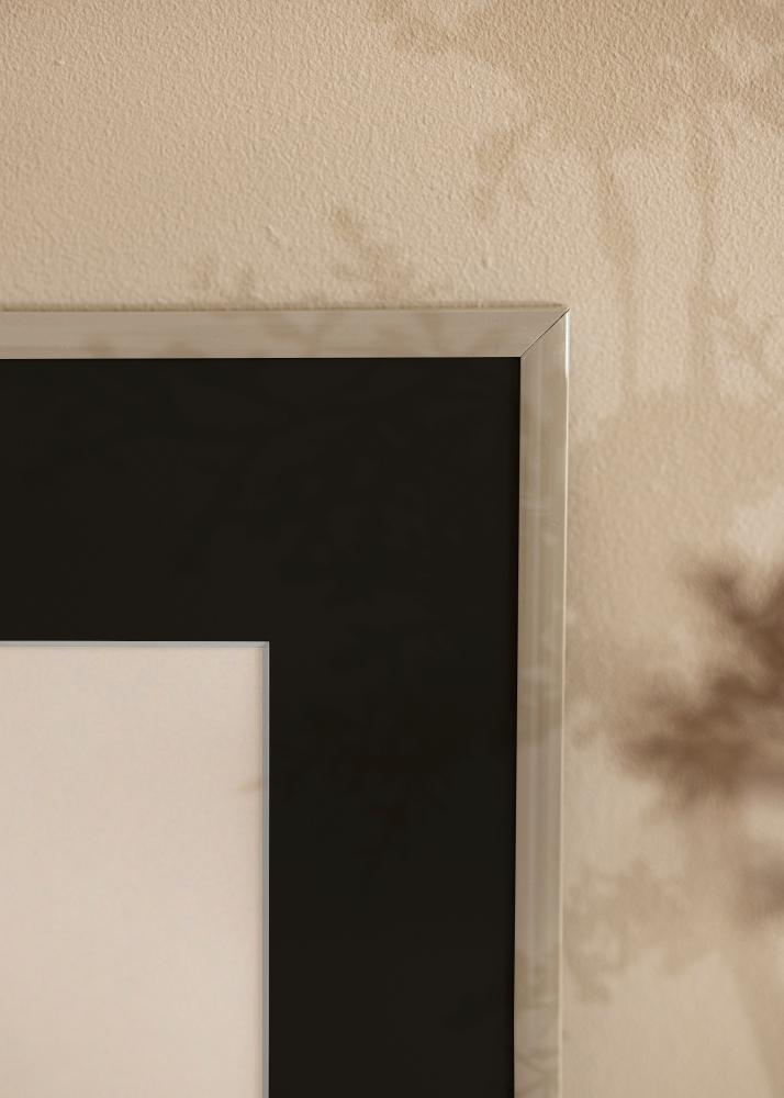 Ram med passepartou Rahmen New Lifestyle Earth Grey 70x100 cm - Passepartout Schwarz 24x36 inches