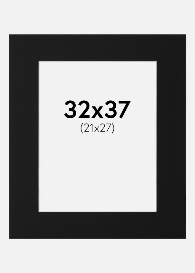 Artlink Passepartout Schwarz Standard (weißer Kern) 32x37 cm (21x27)