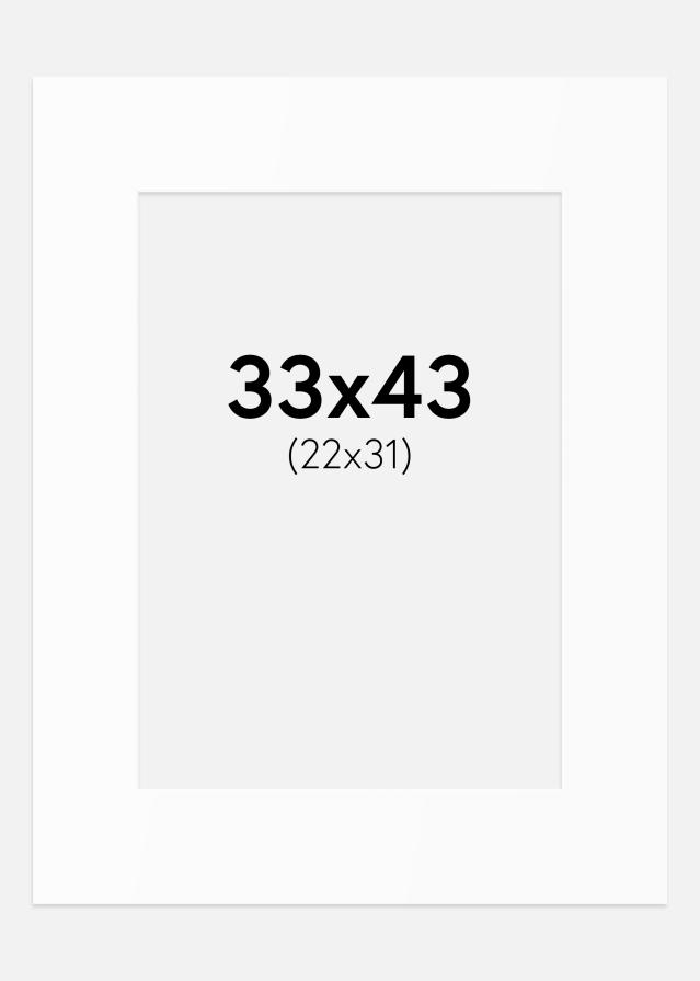 Artlink Passepartout Weiß Standard (weißer Kern) 33x43 cm (22x31)