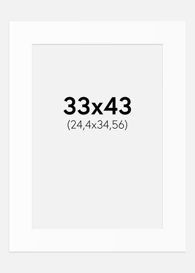 Artlink Passepartout Weiß Standard (weißer Kern) 33x43 cm (24,4x34,56)