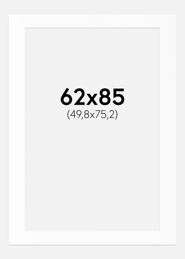 Artlink Passepartout Weiß Standard (weißer Kern) 62x85 cm (49,8x75,2)