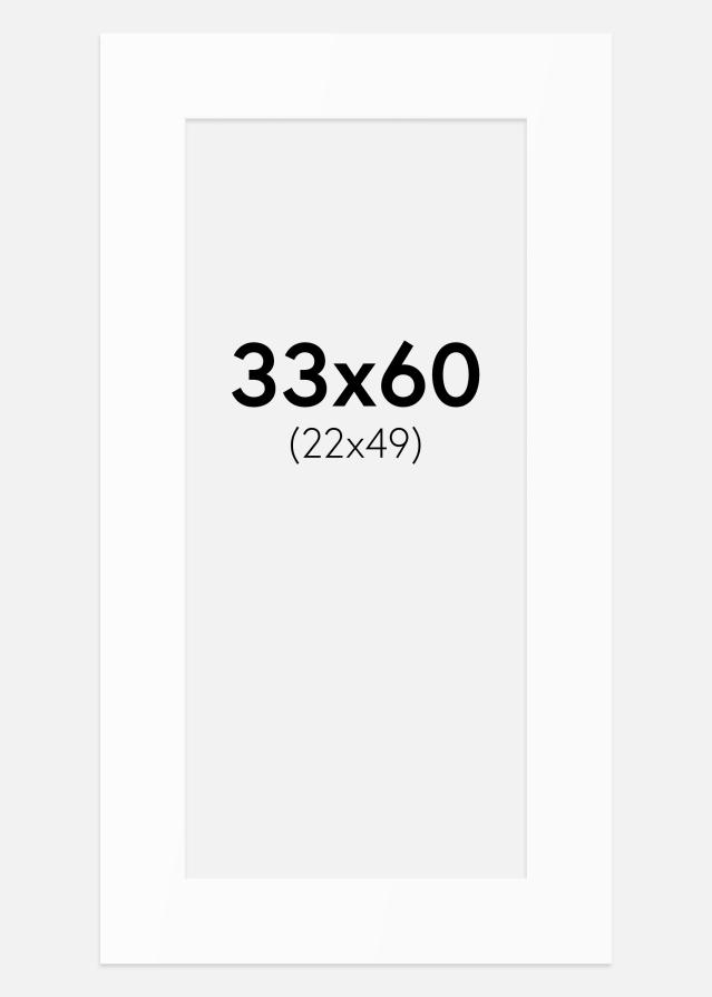 Artlink Passepartout Weiß Standard (weißer Kern) 33x60 cm (22x49)