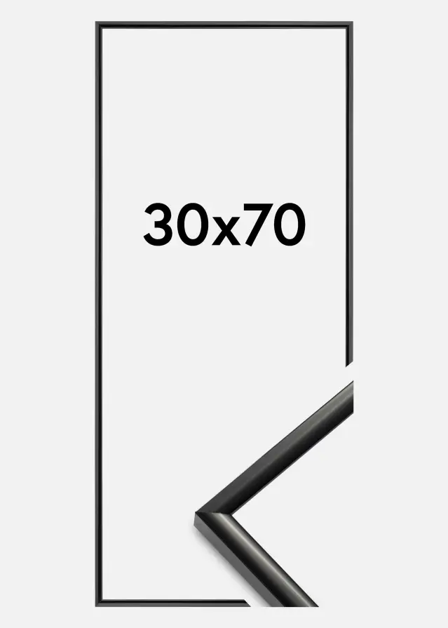 BGA Rahmen New Lifestyle Acrylglas Schwarz 30x70 cm