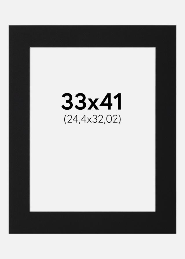 Artlink Passepartout Schwarz Standard (weißer Kern) 33x41 cm (24,4x32,02)